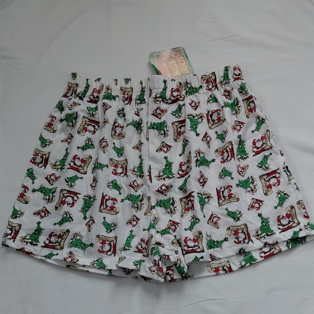 Perfection Santa and Tree Print Boxer Shorts